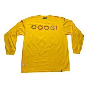 vintage Y2K Coogi Long Sleeve T Shirt early 200’s Size L Yellow